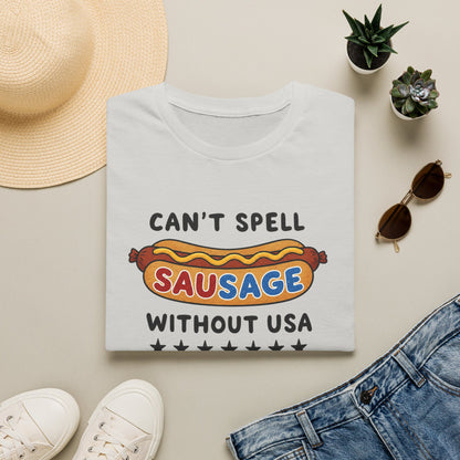 Can’t Spell Sausage Without USA T-Shirt