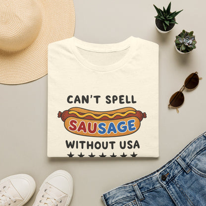 Can’t Spell Sausage Without USA T-Shirt