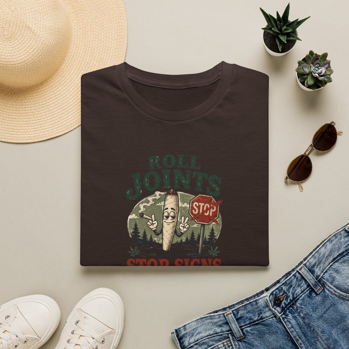 Roll Joints, Not Stop Signs T-Shirt