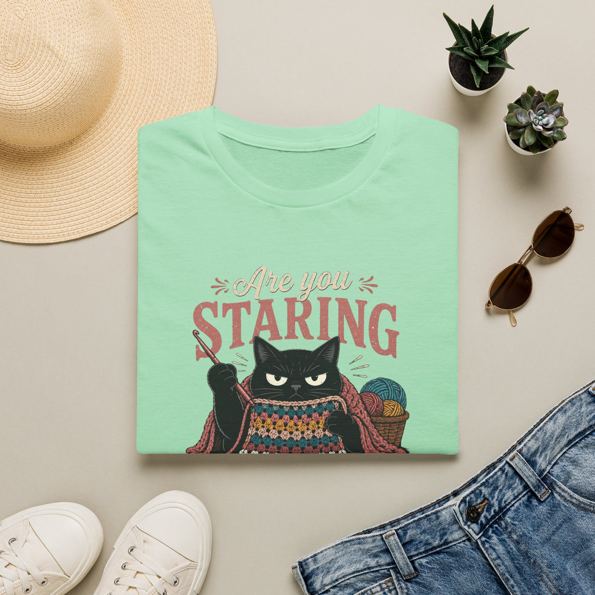 Are You Staring at My Crochet  T‑Shirt