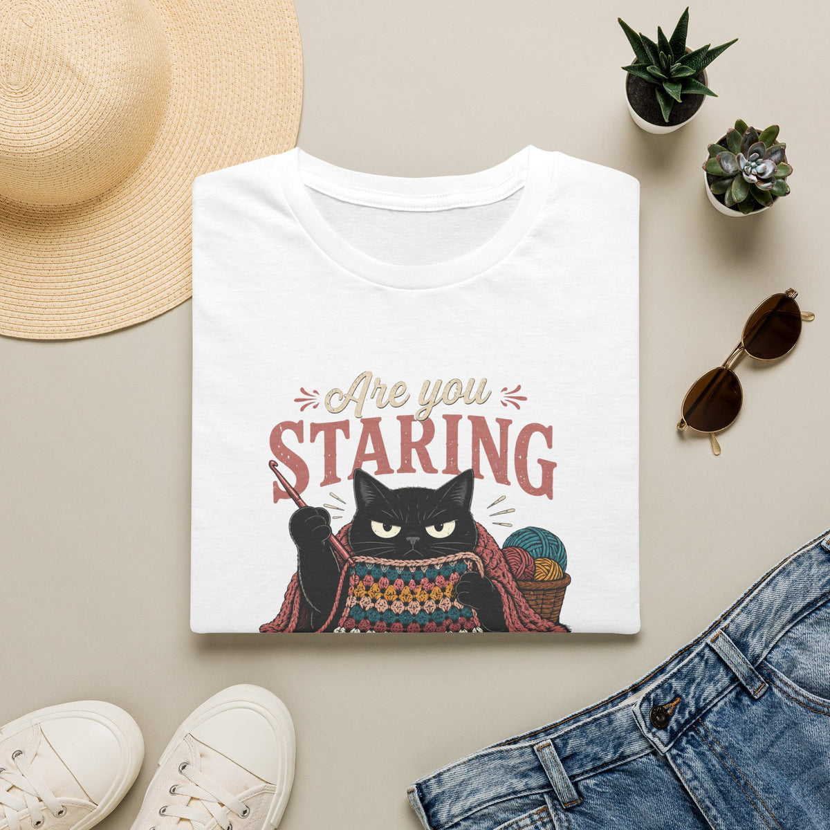 Are You Staring at My Crochet  T‑Shirt