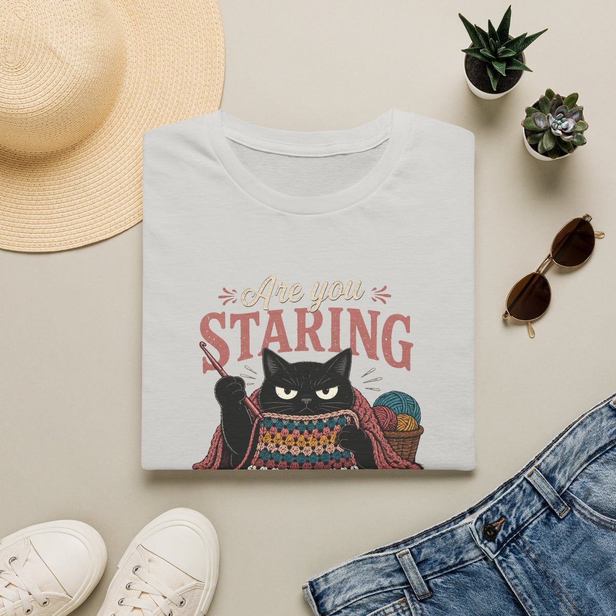 Are You Staring at My Crochet  T‑Shirt