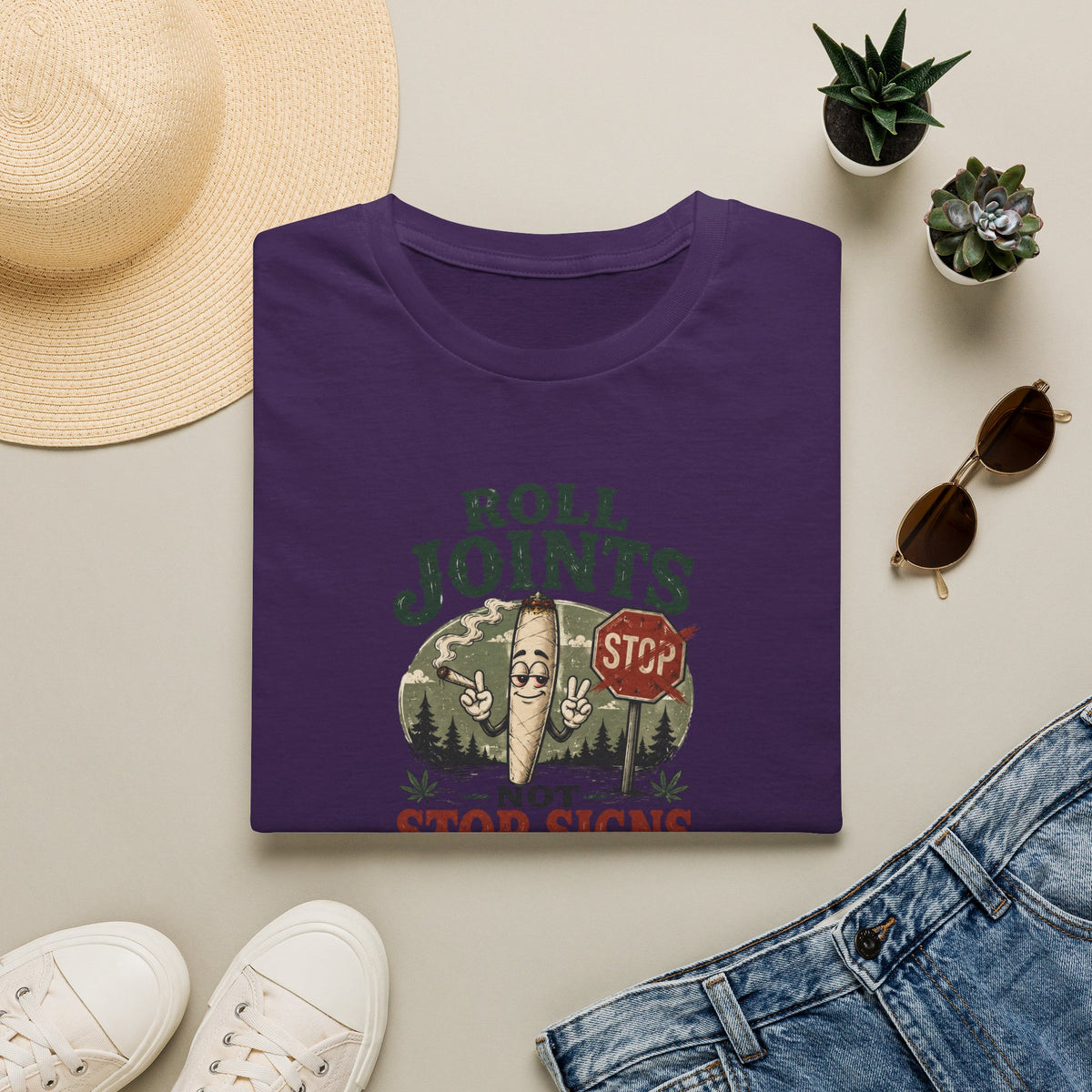 Roll Joints, Not Stop Signs T-Shirt