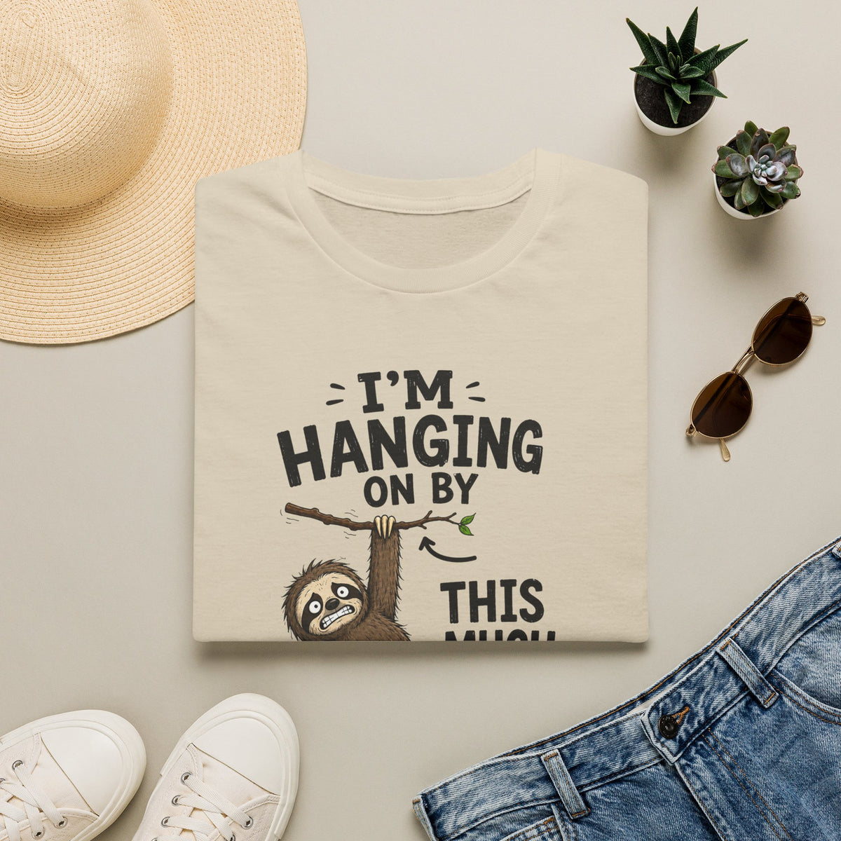 I'm Hanging On By This Much T-Shirt