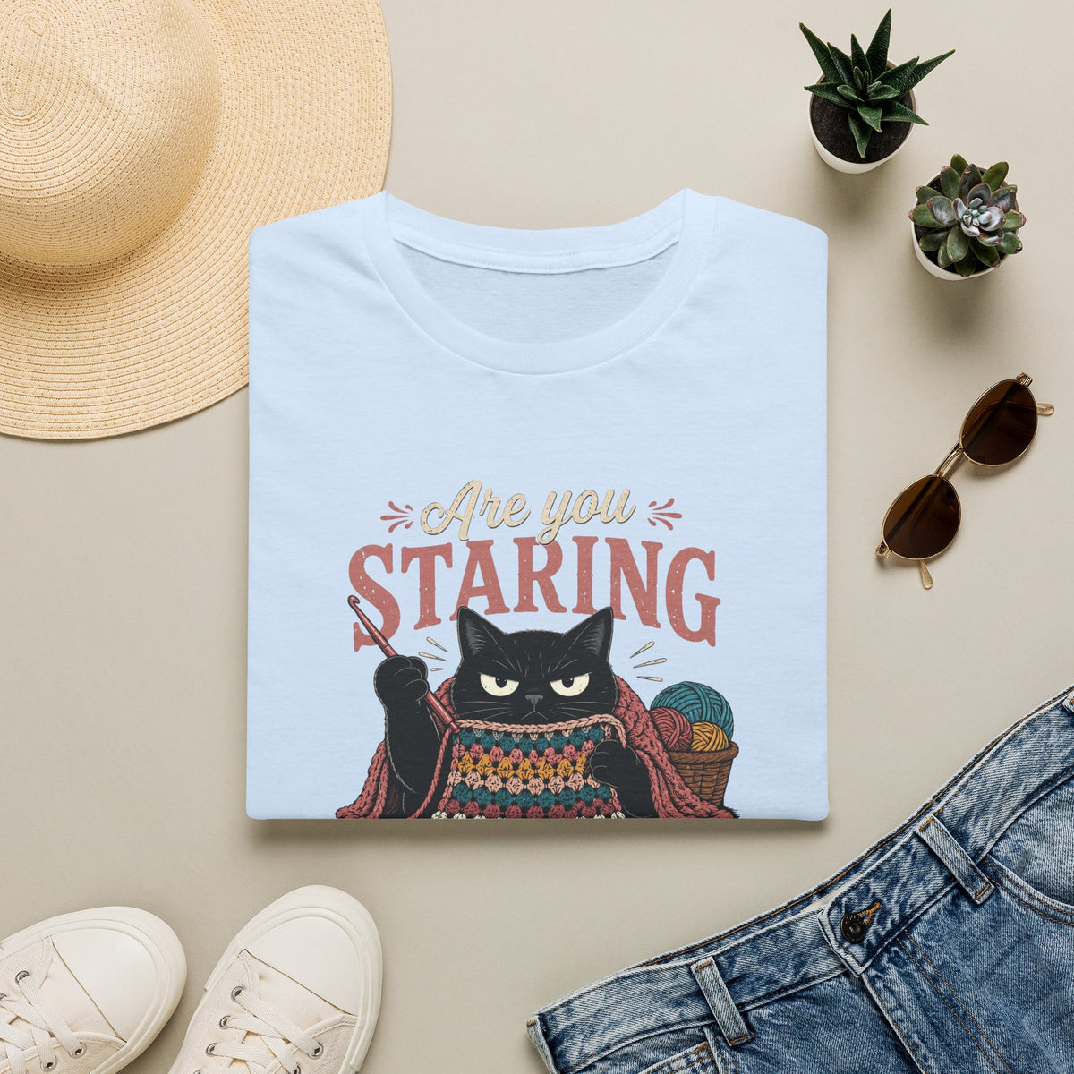 Are You Staring at My Crochet  T‑Shirt