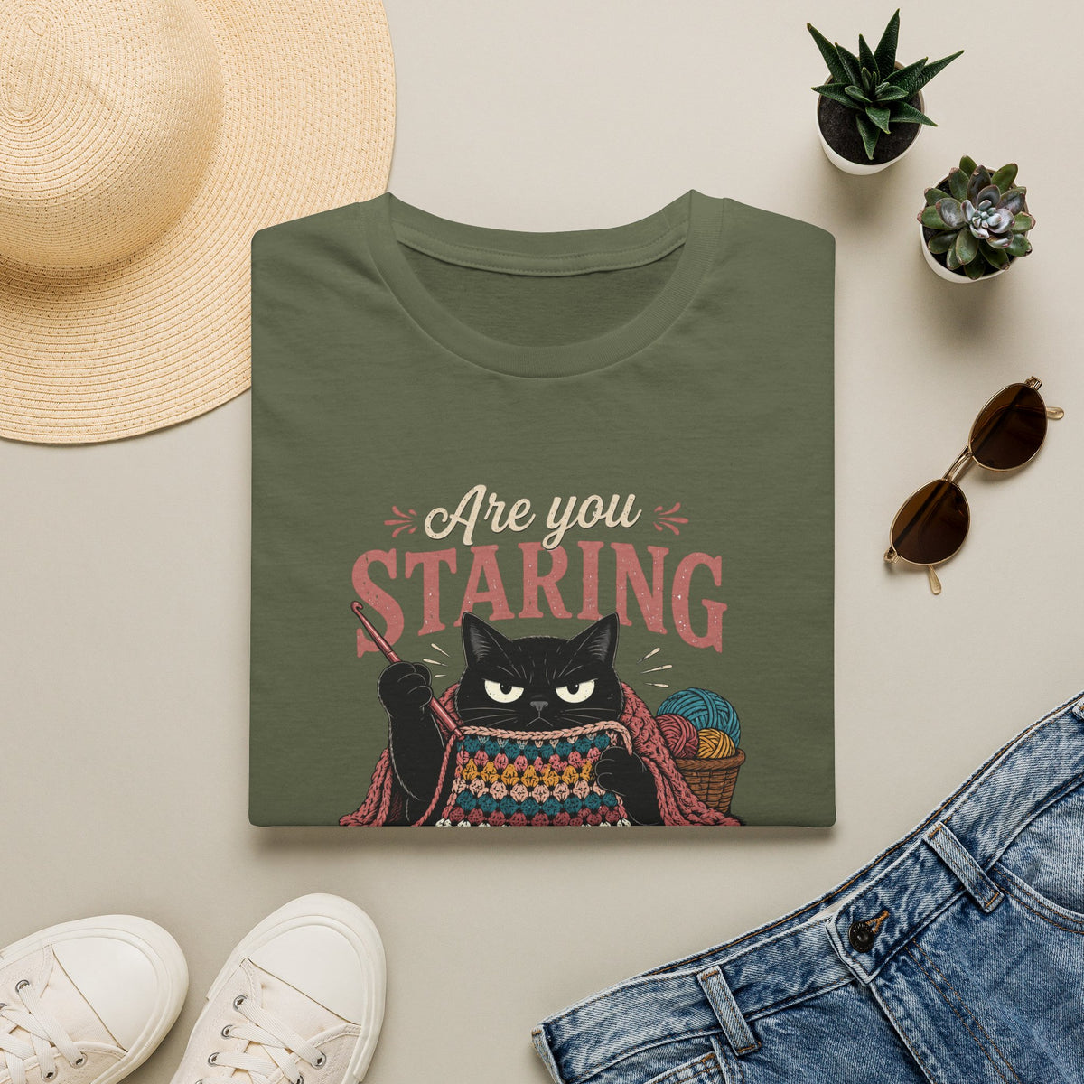Are You Staring at My Crochet  T‑Shirt
